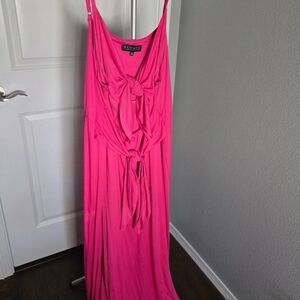Eloquii Vibrant Pink Maxi Dress